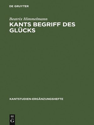 cover image of Kants Begriff des Glücks